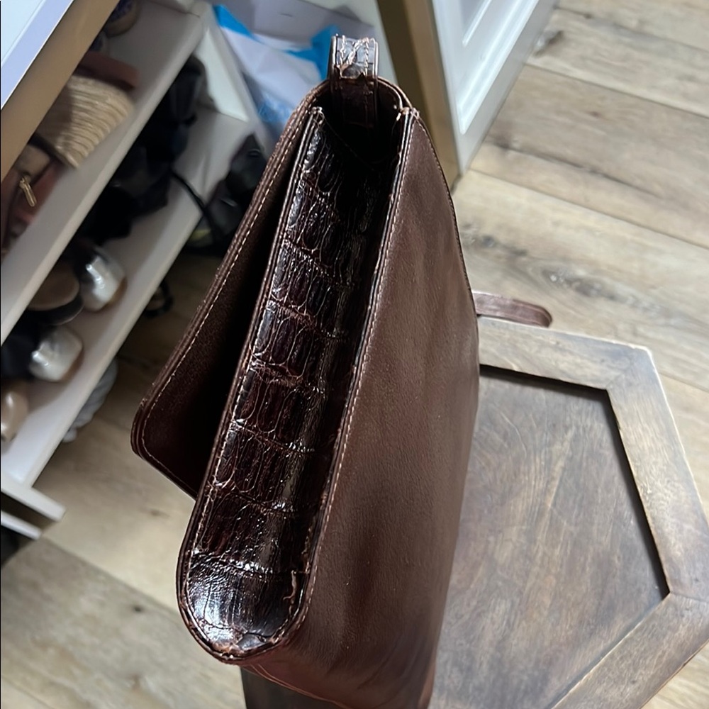 🛑 1 hour sale. Valentino Garavani, Brown Leather Shoulder Bag, 100% authentic - Picture 3 of 16
